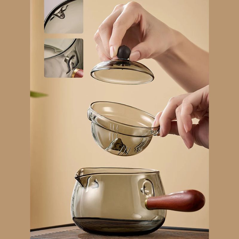 360° Heat Resistant Glass Tea Pot