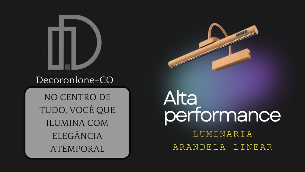 Arandela de Parede LED Linear Rotativa 40cm - Iluminação Moderna para Quadros e Espelhos