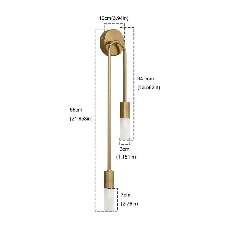 Arandela de Parede Duo – Iluminação Sofisticada em Dourado e Preto
