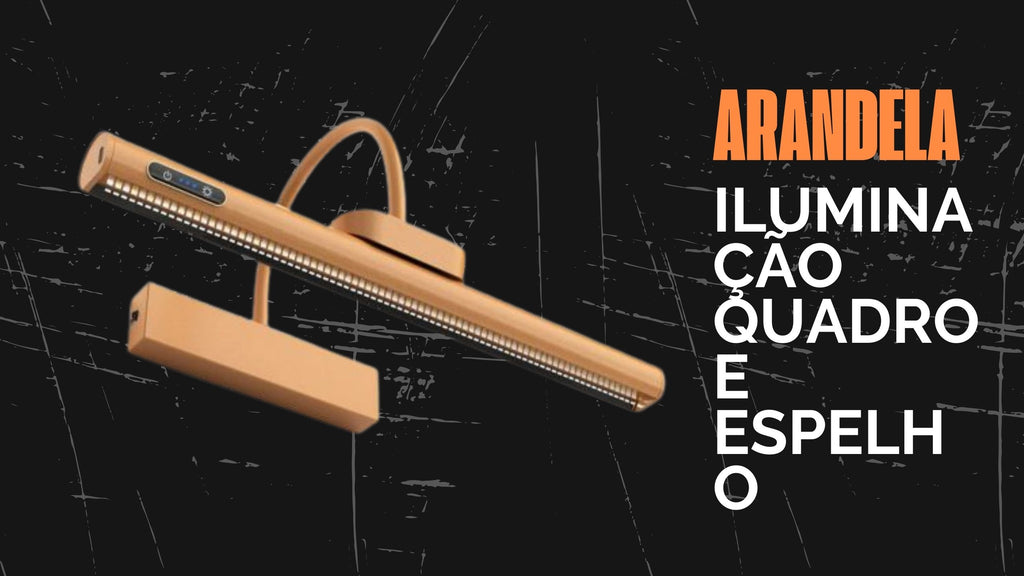 Arandela de Parede LED Linear Rotativa 40cm - Iluminação Moderna para Quadros e Espelhos