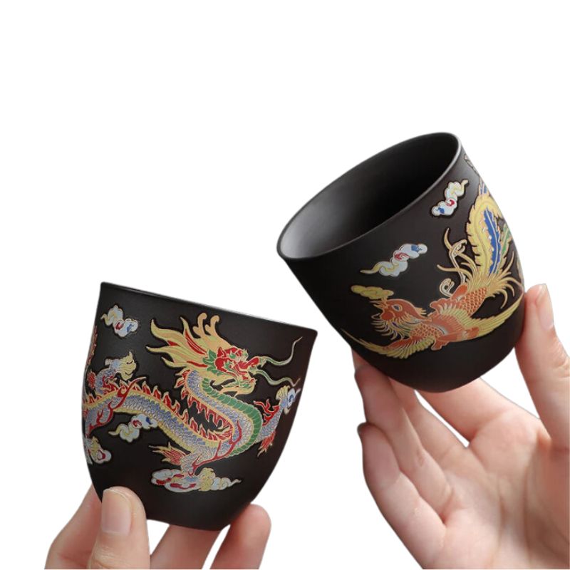 Copo de Chá Mágico Em Argila Roxa