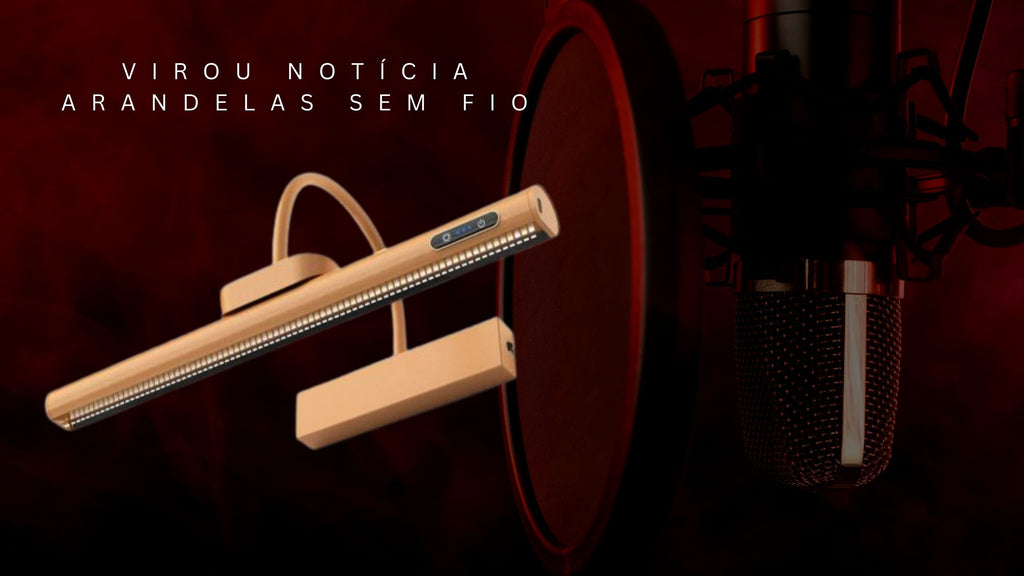 Arandela de Parede LED Linear Rotativa 40cm - Iluminação Moderna para Quadros e Espelhos