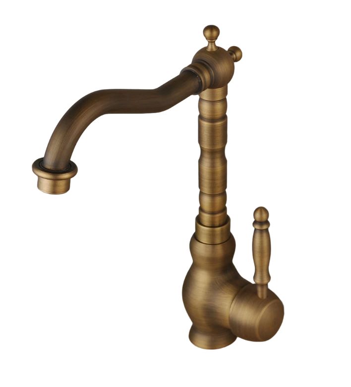 Torneira 360° Vintage de Bancada – Bronze Clássico com Dupla Alça