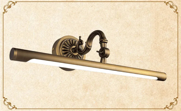 Arandela Linear Vintage Led 8W 45CM Luminária de Parede Bronze Art Decor