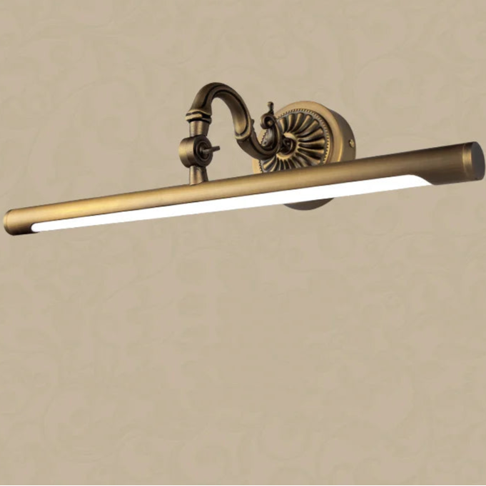 Arandela Linear Vintage Led 8W 45CM Luminária de Parede Bronze Art Decor