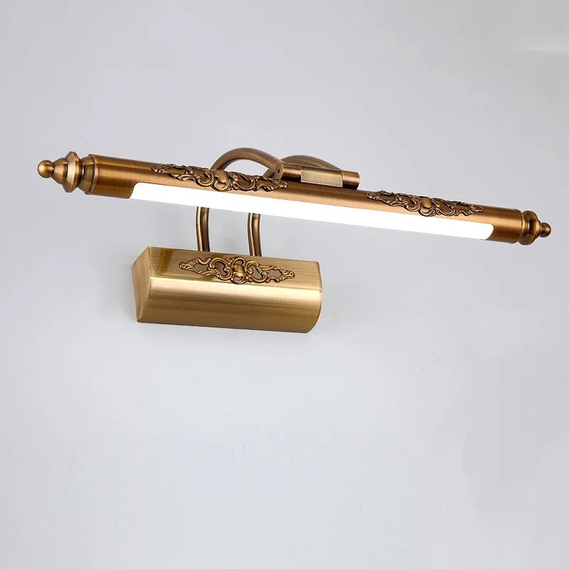 Arandela Linear Vintage Led 8W 50CM Luminária de Parede Bronze Art Decor