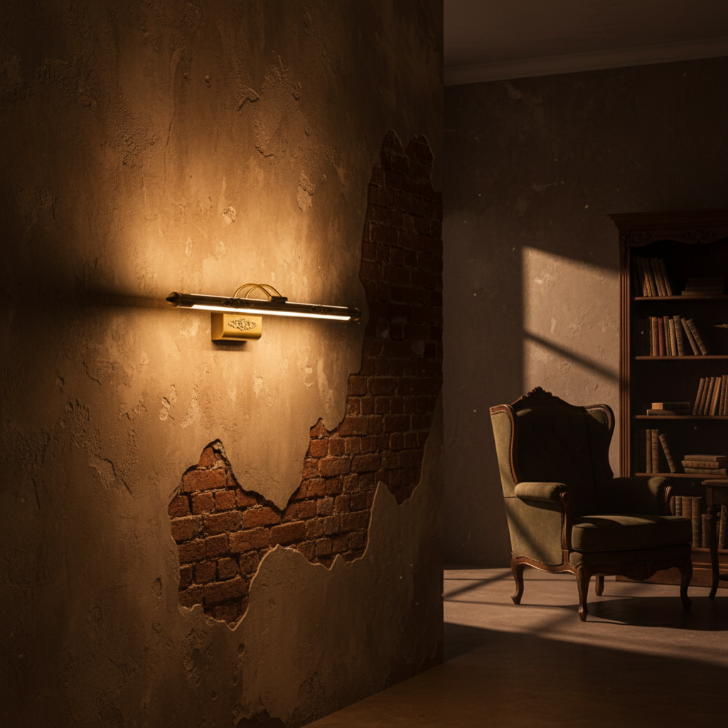 Arandela Linear Vintage Led 8W 50CM Luminária de Parede Bronze Art Decor