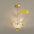 Pendente Safira Dourado Lustre Cristal