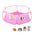 Cercado Portátil Transparente para Pequenos Animais – Cercado Dobrável Tipo Tenda para Cachorro, Hamster, Coelho, Porquinho-da-Índia