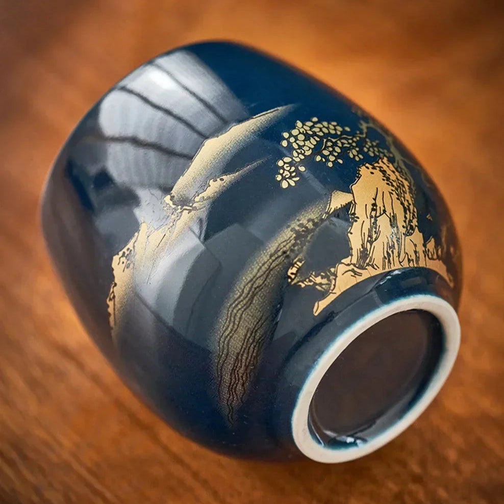 Copo  Blue Argila Premium Xicara de Chá 180ml