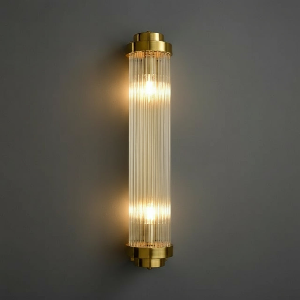 Arandela de Cristal Golden – Iluminação Sofisticada Art Deco
