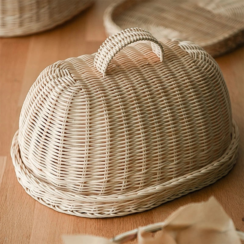 Handmade Wicker Bread Basket – Charm and Protection for Your Food