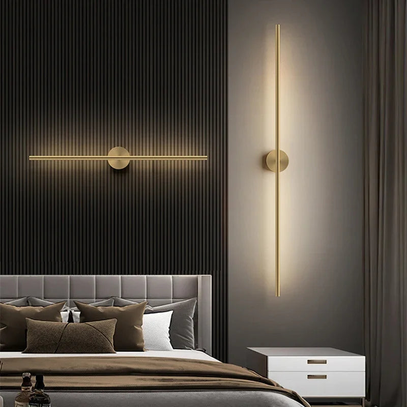 Arandela Linear Vertical e Horizontal 60cm e 100cm – Lâmpada de Parede LED Moderna