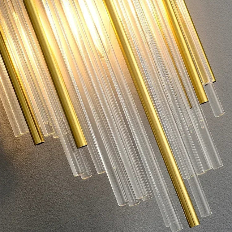 Arandela de Cristal Golden – Iluminação Sofisticada Art Deco