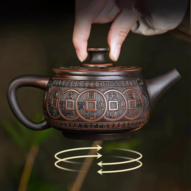 Bule Giratório Jianshui Hanwa Keti – Arte e Tradição em Cerâmica Roxa