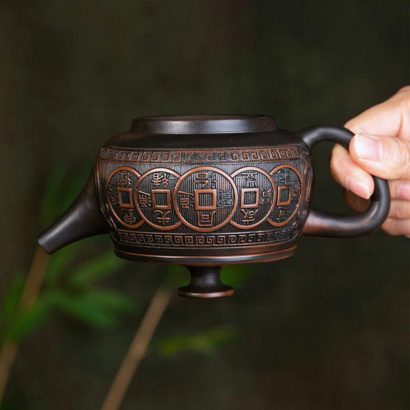 Bule Giratório Jianshui Hanwa Keti – Arte e Tradição em Cerâmica Roxa