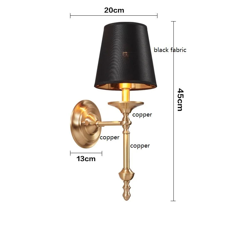 Arandela de Parede Tocheiro Dourada Classic Luminária Black
