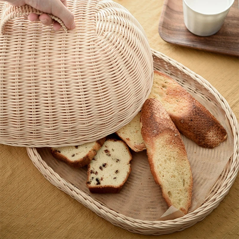 Handmade Wicker Bread Basket – Charm and Protection for Your Food