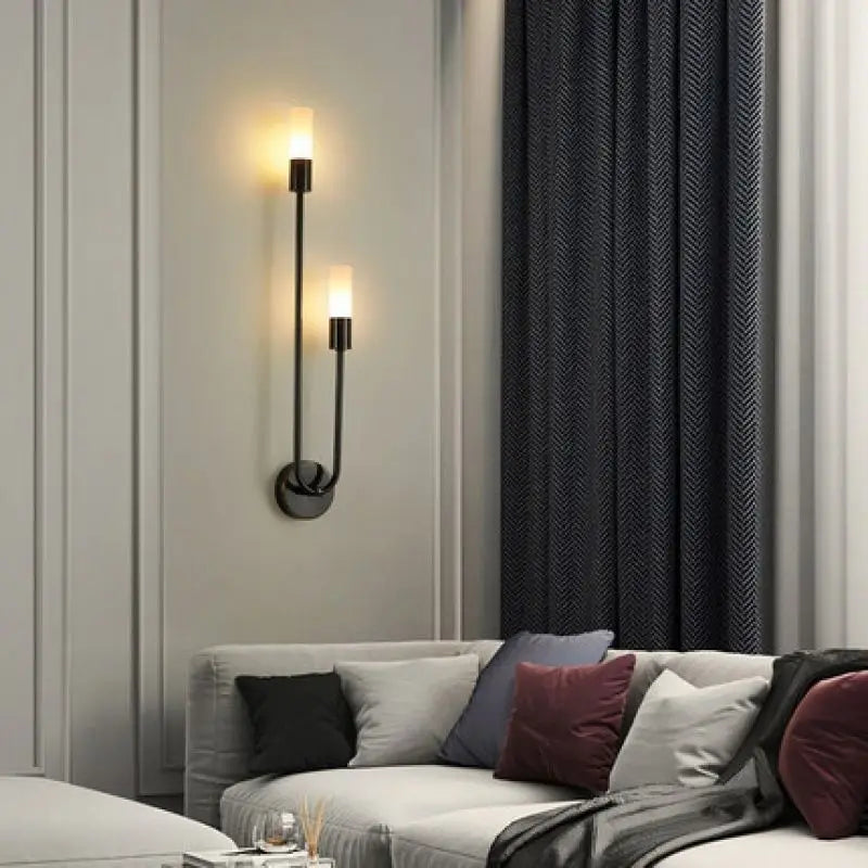 Arandela de Parede Duo – Iluminação Sofisticada em Dourado e Preto