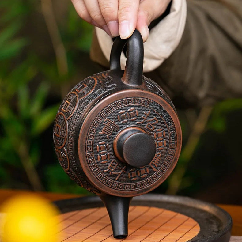 Bule Giratório Jianshui Hanwa Keti – Arte e Tradição em Cerâmica Roxa