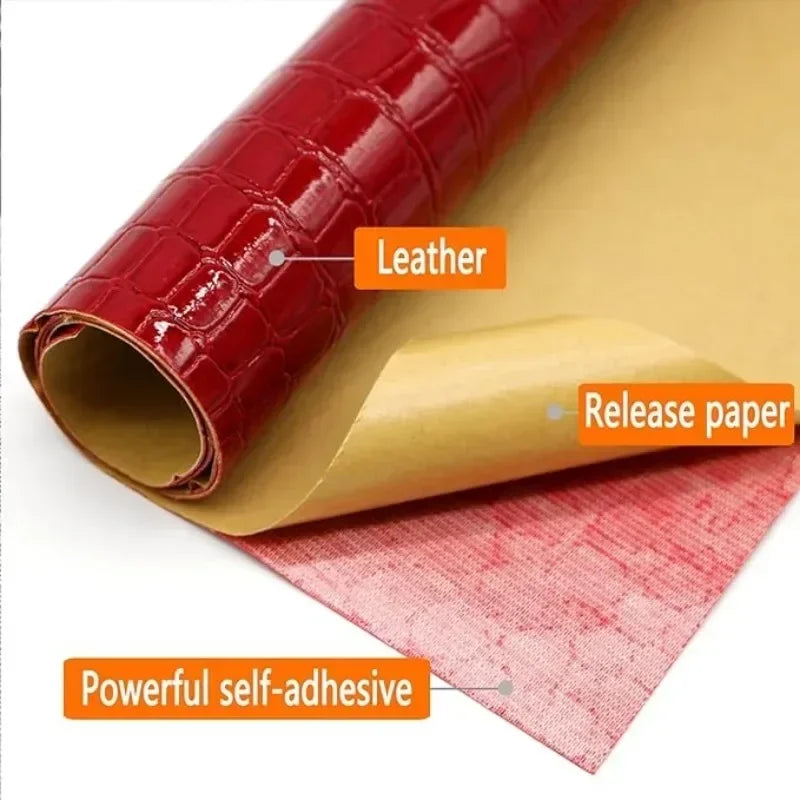 Eco-friendly Crocodile Synthetic Leather Texture Adhesive for Wallets, Bags, Shoes, Furniture and Decoration