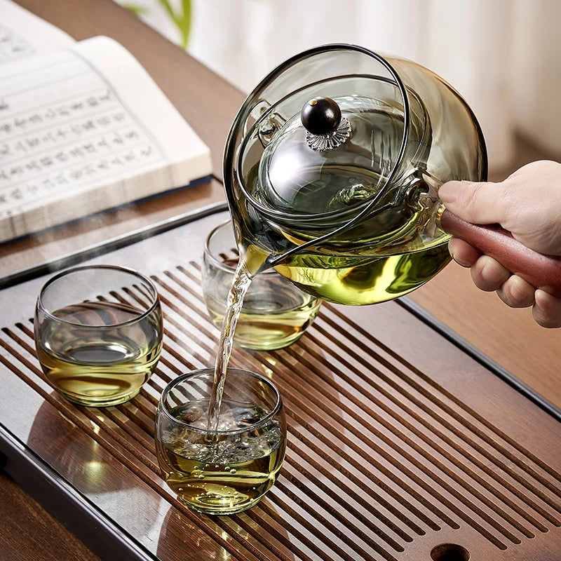 360° Heat Resistant Glass Tea Pot
