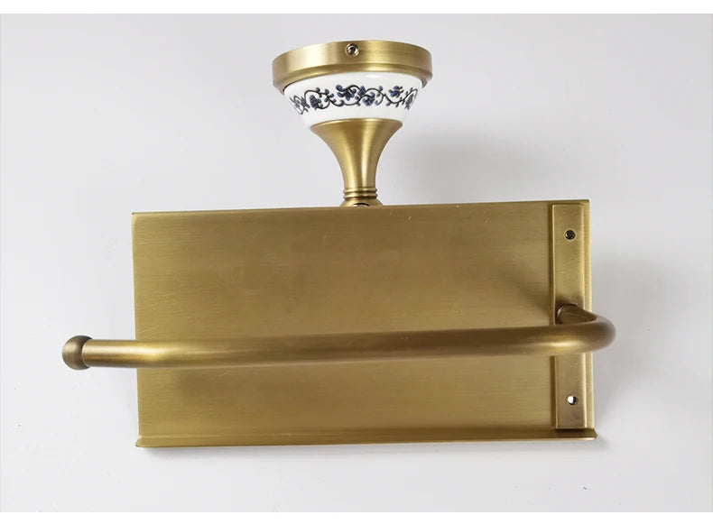 Porta Papel higiênico de Parede Vintage Bronze Retrô