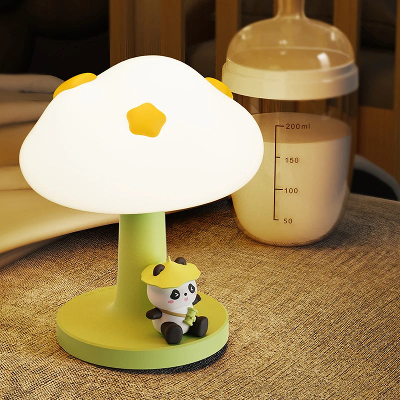 Luminária de Mesa Nuvem Panda LED Recarregável – Coelho E Panda Sem Fio