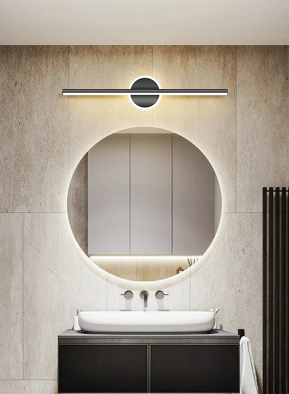 Arandela de Parede LED Linear Fixa 40 e 55cm - Iluminação Moderna para Quadros e Espelhos
