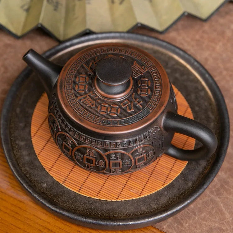 Bule Giratório Jianshui Hanwa Keti – Arte e Tradição em Cerâmica Roxa