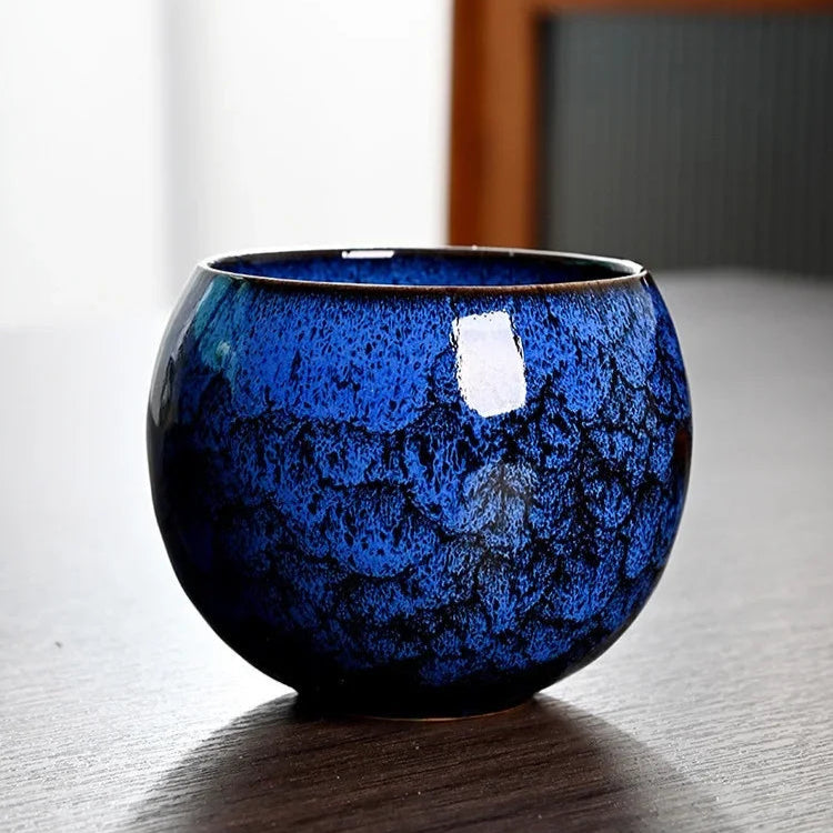 Kit Kung Fu - 5 Xícaras de Chá de Cerâmica em Cores Variadas