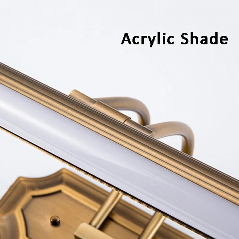 Arandela Linear Vintage Led 8w 470mm Luminária de Parede Bronze Art Decor