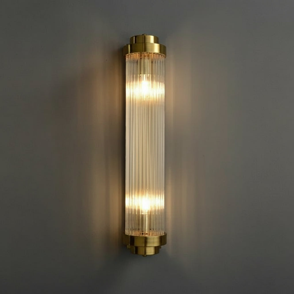 Arandela de Cristal Golden – Iluminação Sofisticada Art Deco