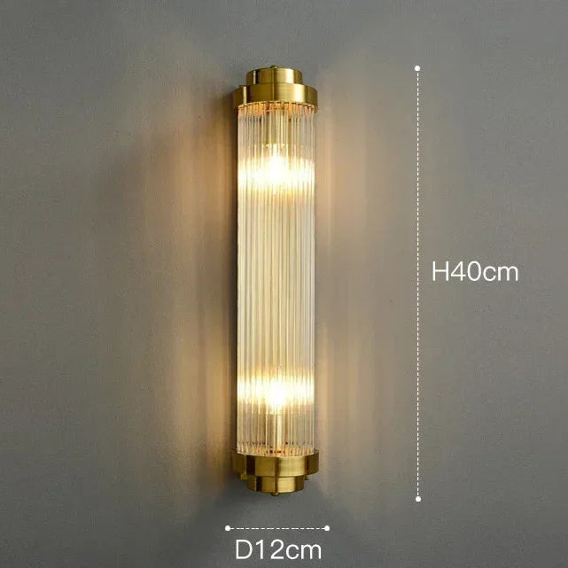 Arandela de Cristal Golden – Iluminação Sofisticada Art Deco