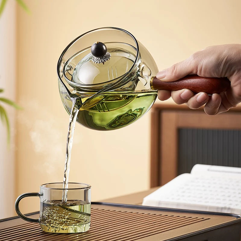 360° Heat Resistant Glass Tea Pot