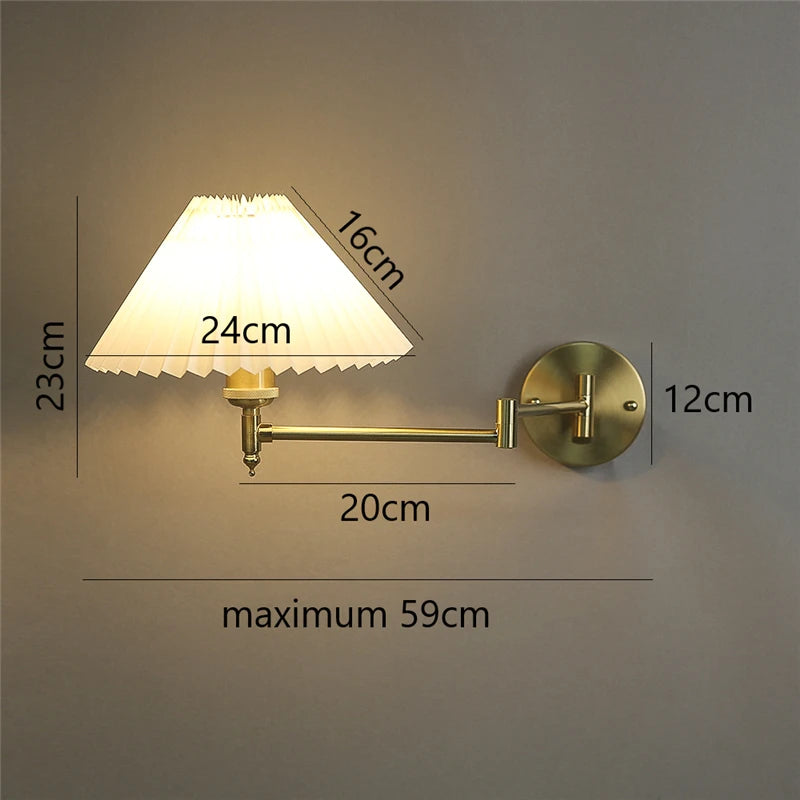 Arandela de Parede Articulável Classic Slim Ajustável Dobrável
