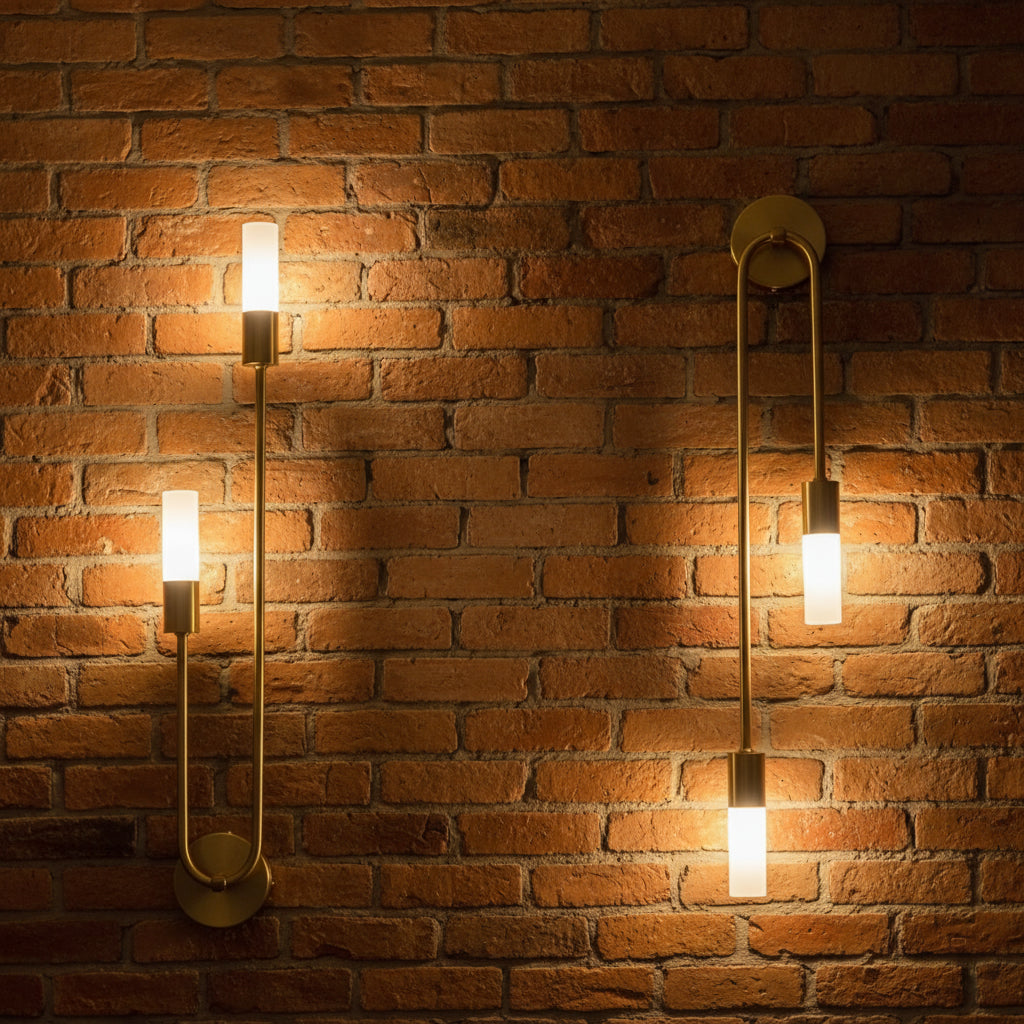 Arandela de Parede Duo – Iluminação Sofisticada em Dourado e Preto