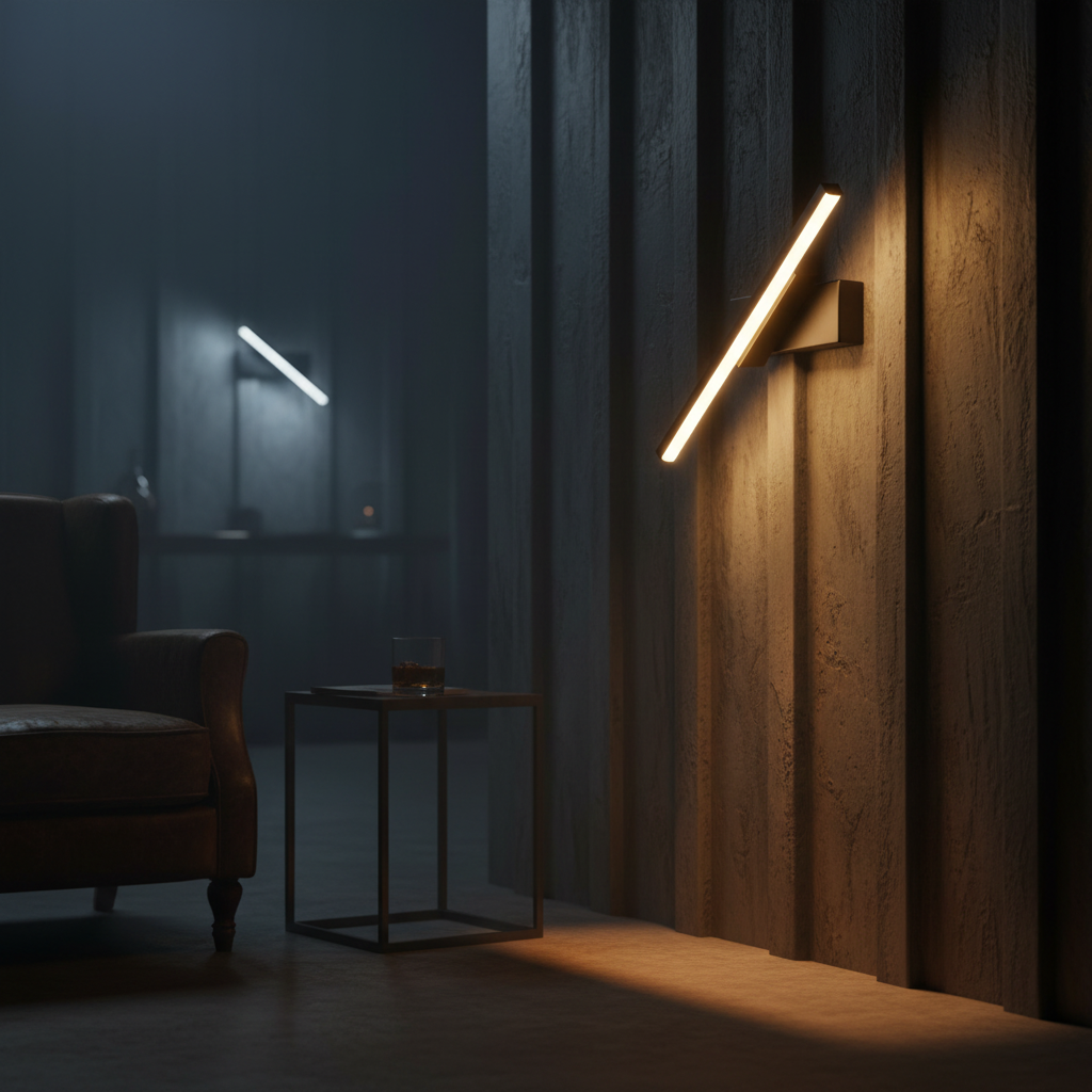 Arandela 360 LED Linear  Rotativa  Bivolt 30cm 40cm E 50cm Luminária Vanity