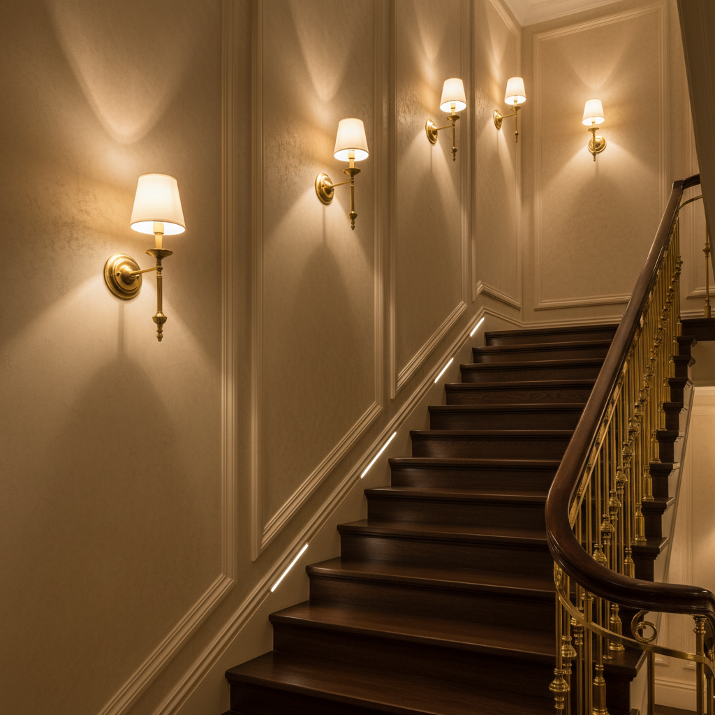 Arandela de Parede Tocheiro Dourada Classic Luminária