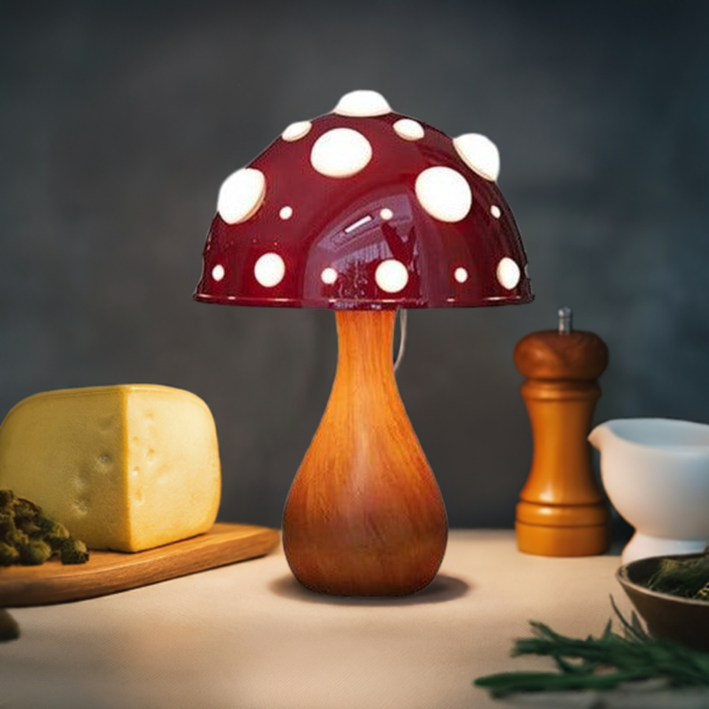 Atollo Luminária De Mesa Led Com Fio | LED Cogumelo Mushroom