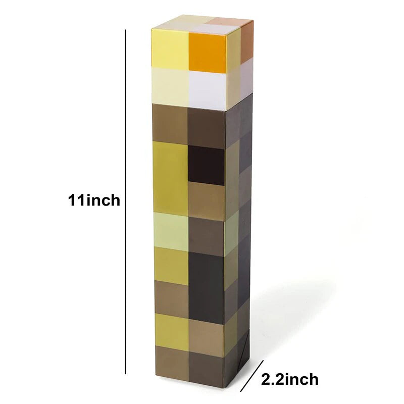 Luminárias Minecraft Recarregáveis – Cubo, Tocha ou Poção Mágica (LED, Sem Fio, 4 Cores)