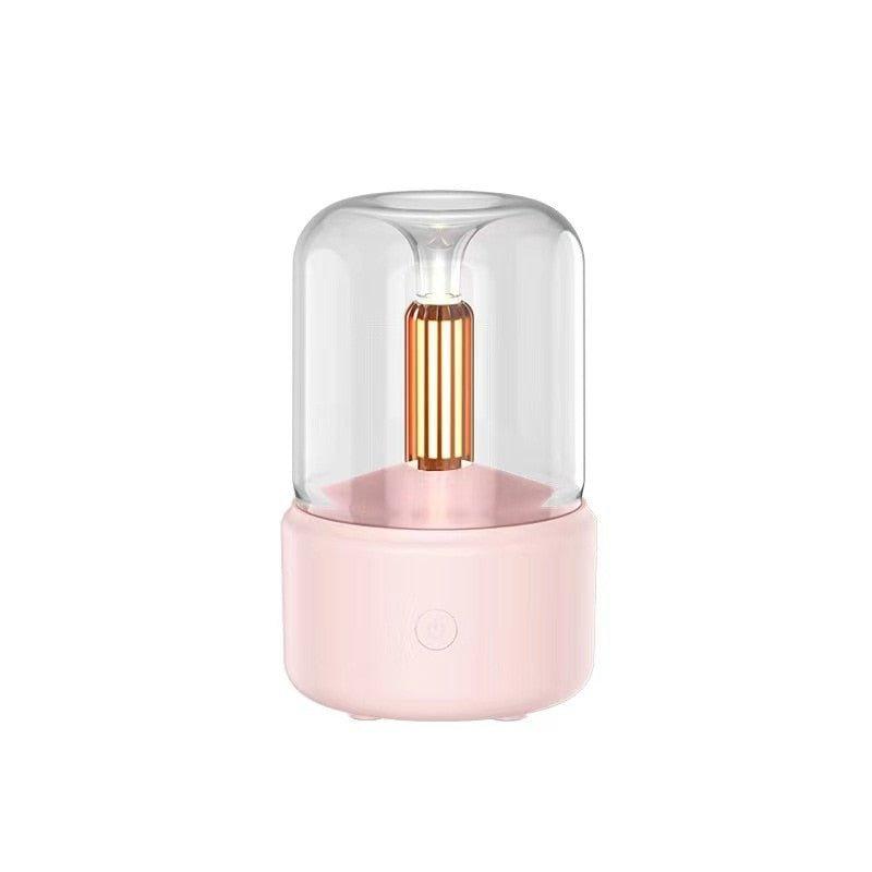 Luz de velas difusor aroma portátil 120ml usb umidificador de Ar - Decoronline+CO